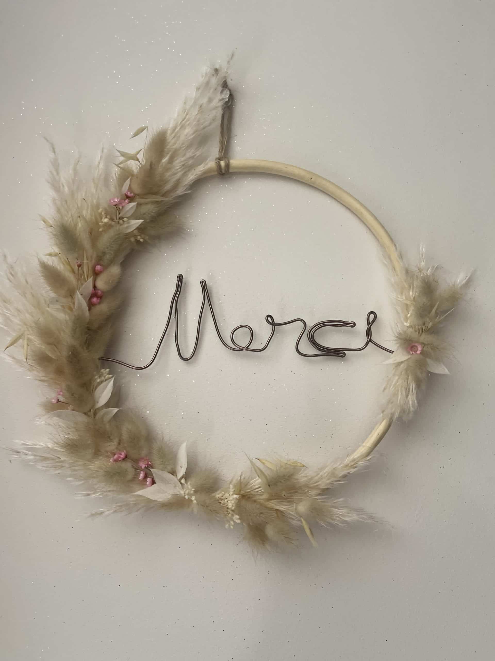 couronne florale personnalisée
