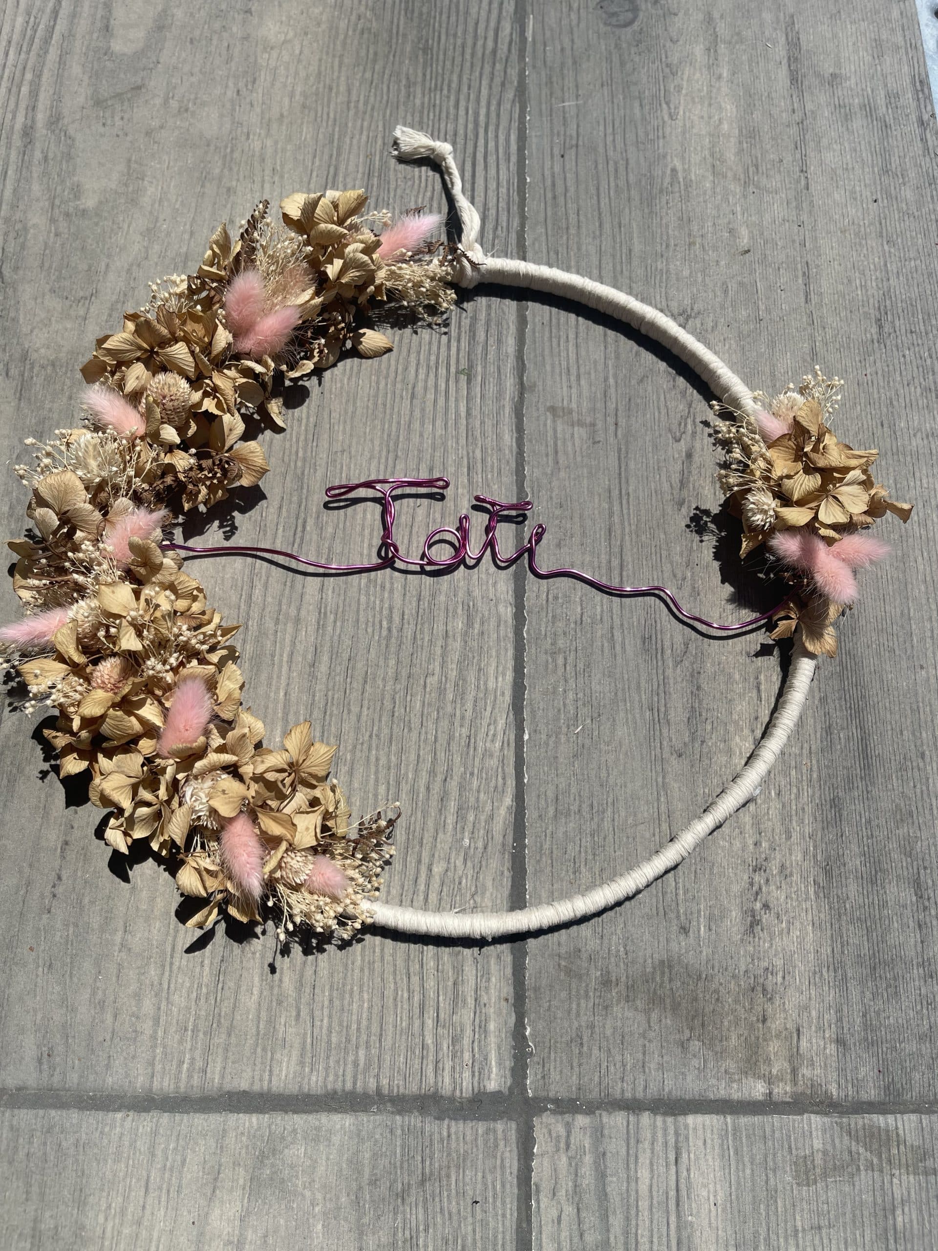 couronne florale personnalisée
